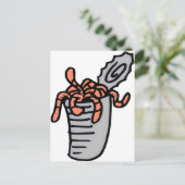 Baas in een blik briefkaart (Staand voorkant)