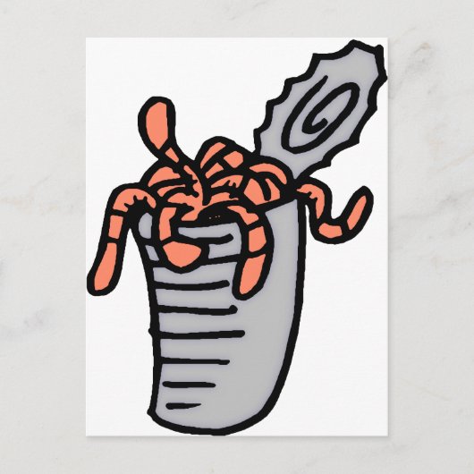 Baas in een blik briefkaart (Voorkant)