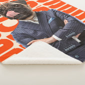 Baas in het hoofd van een hondkop met kruis sherpa deken (3/4)