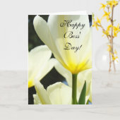 Baas Kaarten Happy Boss' Day! Tulpenbloemen (Gele Bloem)