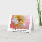 Baas Kaarten Roze Dahlia Flowers Happy Boss Day! (Achterkant)