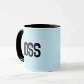 Baas koffiemok mok (Voorkant links)