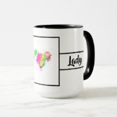 Baas Lady ballon Ringer 15oz Mok (Voorkant rechts)