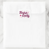 Baas Lady Boss's Day Vrouwen Vrouw Supervisor Vierkante Sticker (Tas)