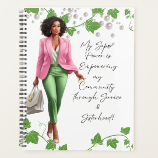 Baas Lady Chick in Roze en Groen - Planner