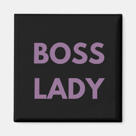 Baas Lady Paarse letters Magneet