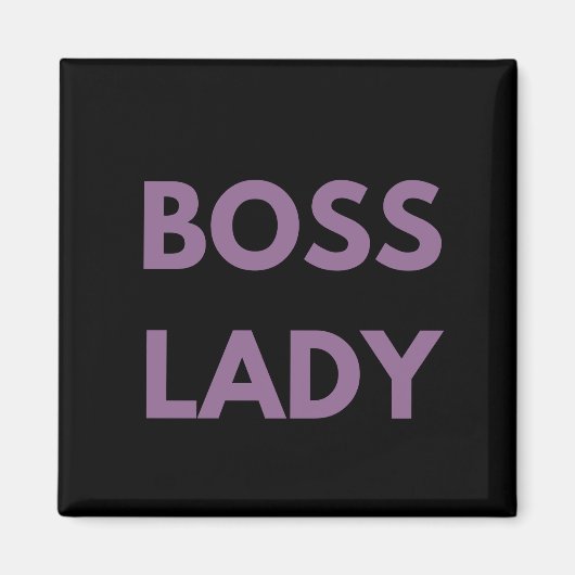 Baas Lady Paarse letters Magneet (Voorkant)