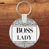 Baas Lady - Positieve prijsopgave Sleutelhanger (Voorkant)