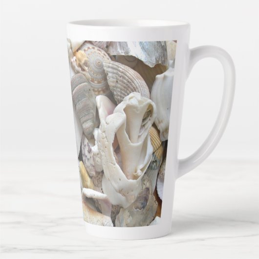 Baas Lady Zand Dollar Zeeschelpen Latte Mok (Rechts)