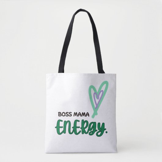 Baas MaMa Energie Met Harten Tote Bag (Voorkant)