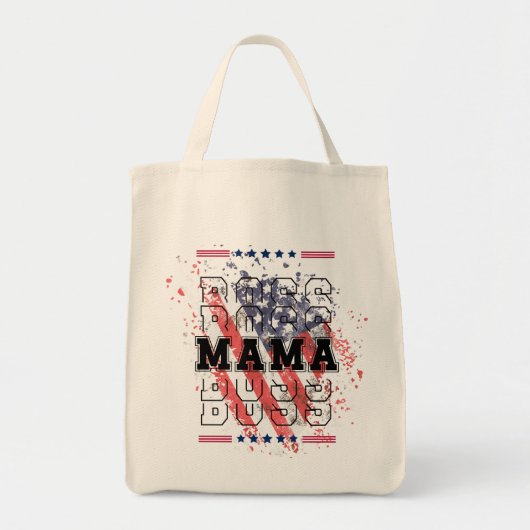 Baas Mama Patriottisch Tas | Sterke moeder canvas (Voorkant)