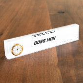 Baas Man Desk Bord Naambordje (Zijkant)