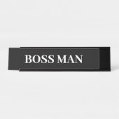 Baas Man Gift Funny Name Bord aanpassen Bureau Naambordje (Voorkant)