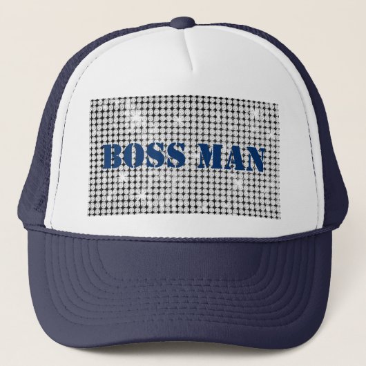 Baas Man Trucker Hoed Pet (Voorkant)