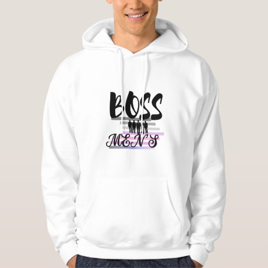 Baas mannen hoodie (Voorkant)