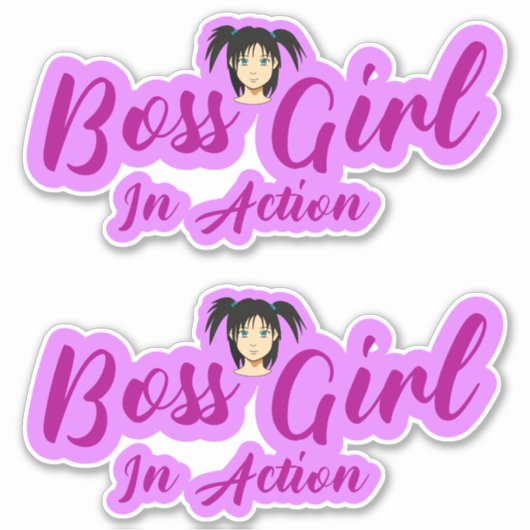 baas meisje | Kantoorhumor | Sticker (Voorkant)