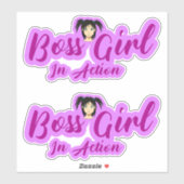 baas meisje | Kantoorhumor | Sticker (Vel)