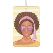 baas meisje | Retro African America Beach Beauty Luchtverfrisser (Voorkant)