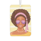 baas meisje | Retro African America Beach Beauty Luchtverfrisser (Achterkant)