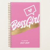 Baas Meisje Roze Gouden Planner (Voorkant)