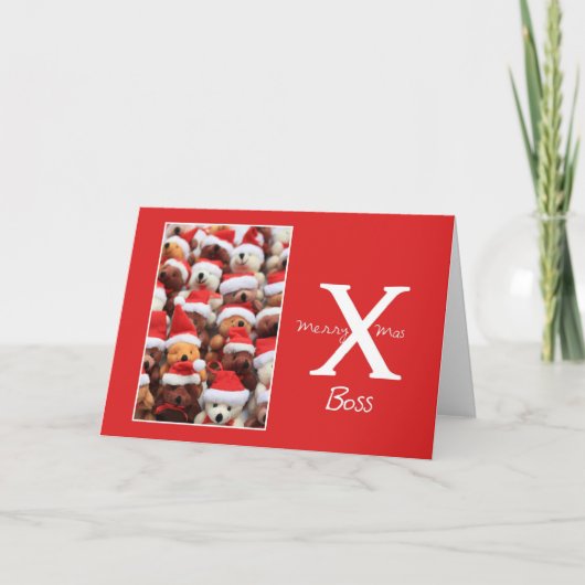 baas Merry-kerstkaart Feestdagen Kaart (Voorkant)