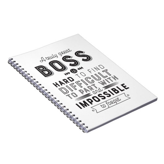 Baas met een echt geweldige tas is moeilijk te vin notitieboek (Rechterzijde)