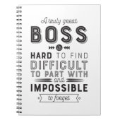 Baas met een echt geweldige tas is moeilijk te vin notitieboek (Voorkant)
