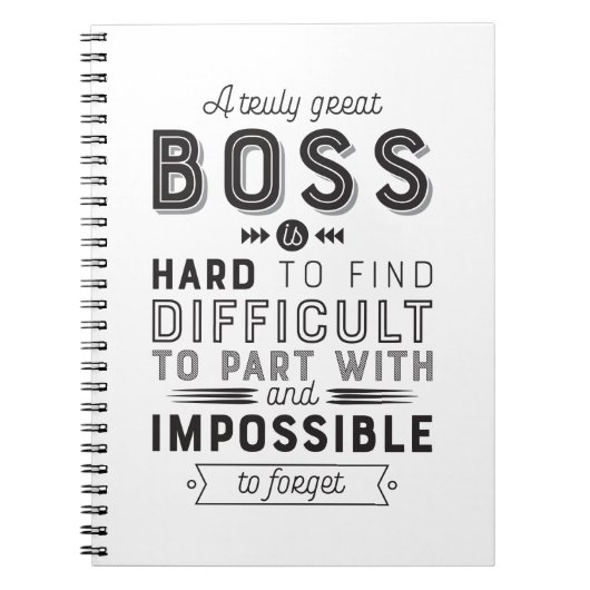 Baas met een echt geweldige tas is moeilijk te vin notitieboek (Voorkant)