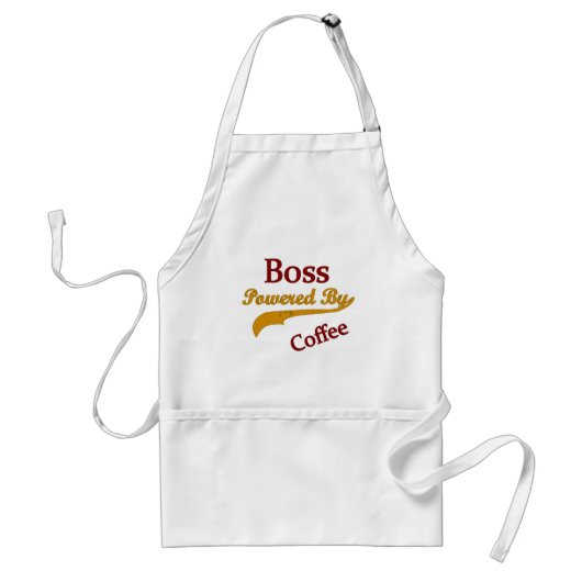 Baas met koffie standaard schort (Voorkant)