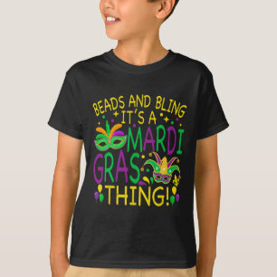 Baas met Mardi Gras Ding Carnival Party Mannen Wo T-shirt