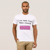 Baas met periodieke tabelnaam shirt (Voorkant volledig)