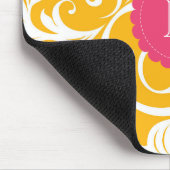  Baas Monogram Floral Behangpapier Oranje Roze Muismat (Hoek)