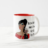 "Baas neer en ik kom misschien terug naar jou." Tweekleurige Koffiemok (Voorkant rechts)