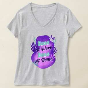 Baas Op Het Werk Baas Thuis Werkende Moeder T-shir T-shirt
