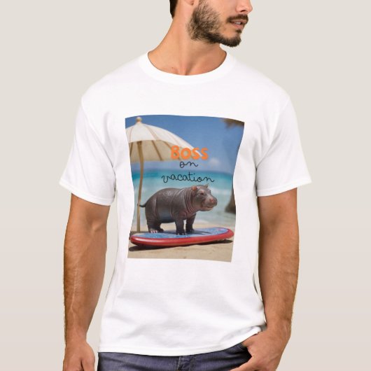 Baas op vakantie Moo Deng Series T-shirt (Voorkant)