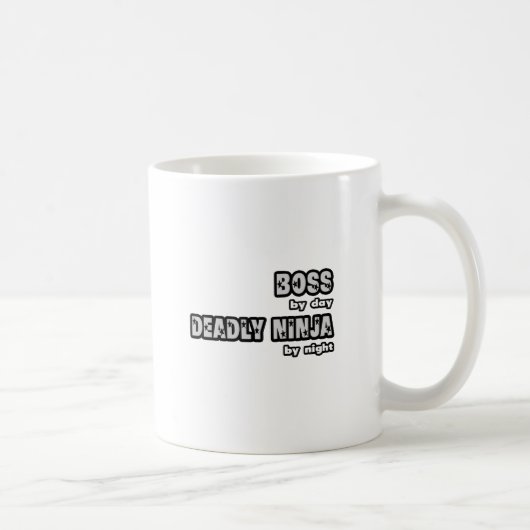 Baas overdag...dodelijke ninja 's nachts koffiemok (Rechts)