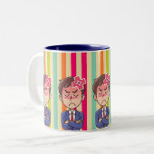 Baas papa: de dagelijkse sleur van de zakenman tweekleurige koffiemok (Voorkant links)