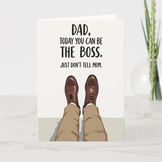 Baas Papa Grappig Moment Kaart (Voorkant)