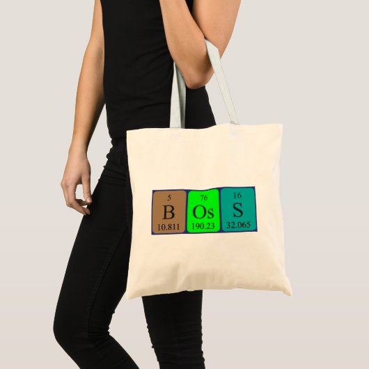 Baas periodieke lijstnaam canvas tas (Voorkant (product))