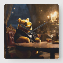 Baas Poeh Gedrukte Wandklok