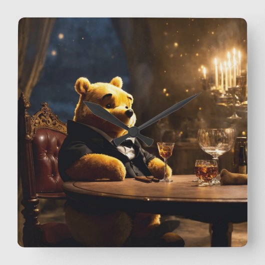 Baas Poeh Gedrukte Wandklok (Voorkant)