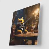 Baas Poeh Gedrukte Wandklok (Hoek)