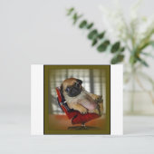 Baas Pug. Briefkaart (Staand voorkant)