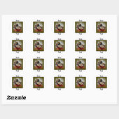 Baas Pug. Ronde Sticker (Vel)