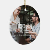 baas | Sentimentele foto KeepSake Kerstmis Keramisch Ornament (Rechts)