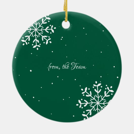 baas | Sentimentele foto KeepSake Kerstmis Keramisch Ornament (Achterkant)