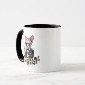 Baas Sfinx Kat Koffie Illustratie Mok (Voorkant links)
