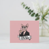 Baas Sphynx Kat Coffee Artwork Feestdagenkaart (Staand voorkant)