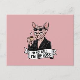 Baas Sphynx Kat Coffee Artwork Feestdagenkaart