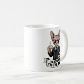 Baas Sphynx Kat Coffee Illustratie Koffiemok (Voorkant rechts)